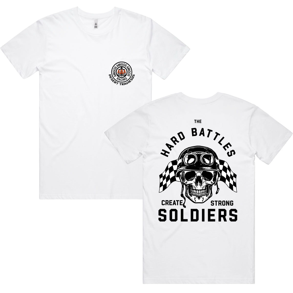 AAA RACING -HARD BATTLES TEE (WHITE)