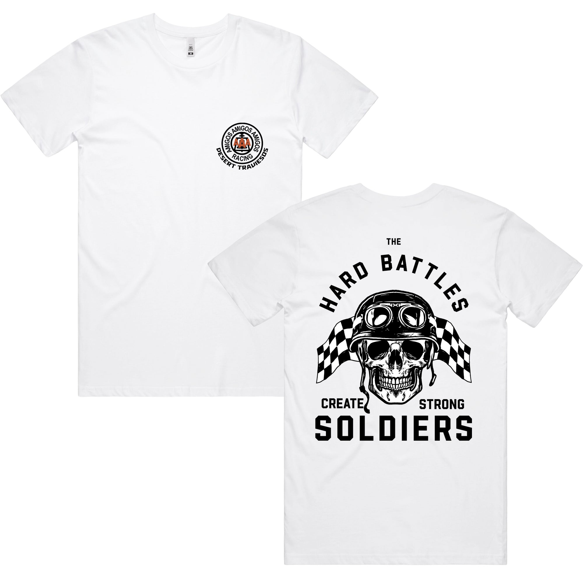 AAA RACING -HARD BATTLES TEE (WHITE)